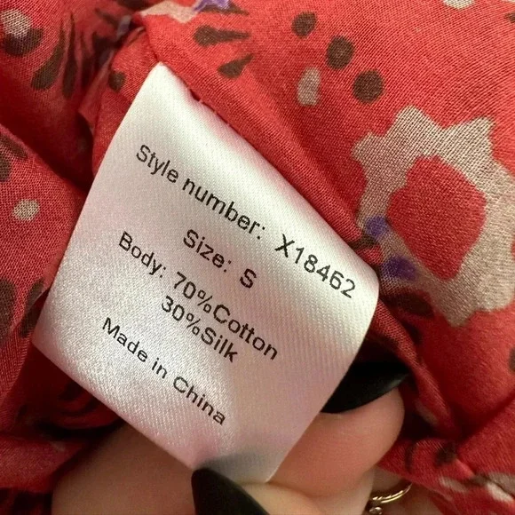 Xirena Jia Floral Silk Blend Mini Dress Coral Blush - Picture 13 of 13